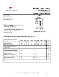Datasheet KBP005 manufacturer Shanghai Lunsure